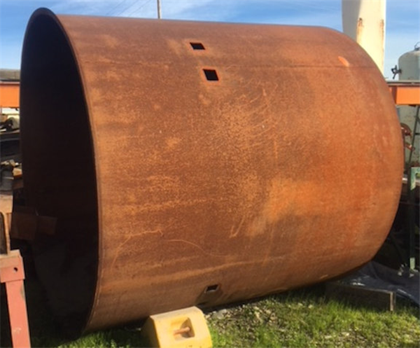 8' X 8' Mild Steel Tank, Approx. 3000 Gal. Offered Repaired, Sandblasted And Painted)